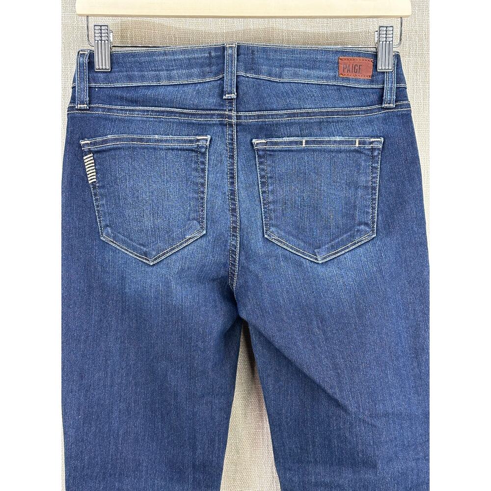 PAIGE Kylie Crop Roll Up Jeans Women's 27 Andrea Wash Mid Rise Skinny Crop Denim - Picture 7 of 16